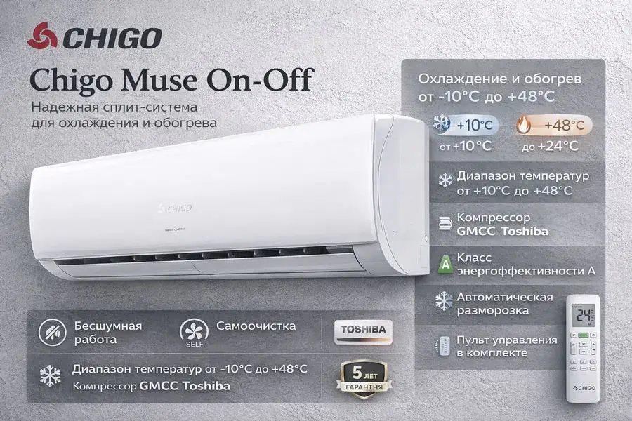 Кондиционер Chigo Muse on-off R410A